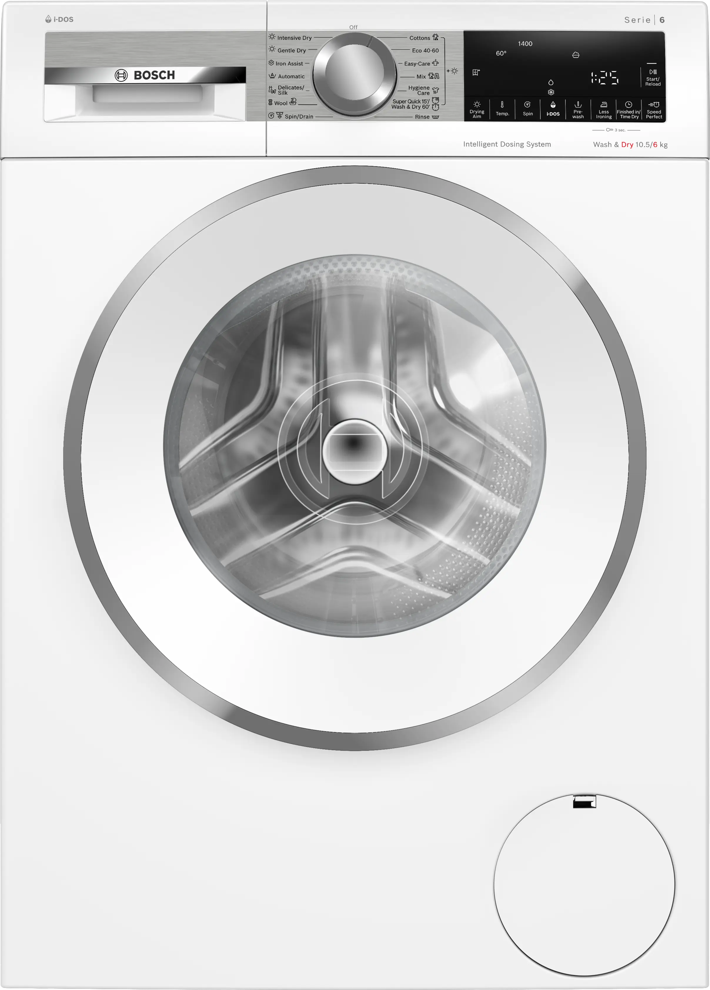 Masini de spalat rufe cu uscator - Mașină de spălat rufe cu uscător Bosch Seria 6 WNG254A9BY, 10.5/6 kg, 1400 rpm