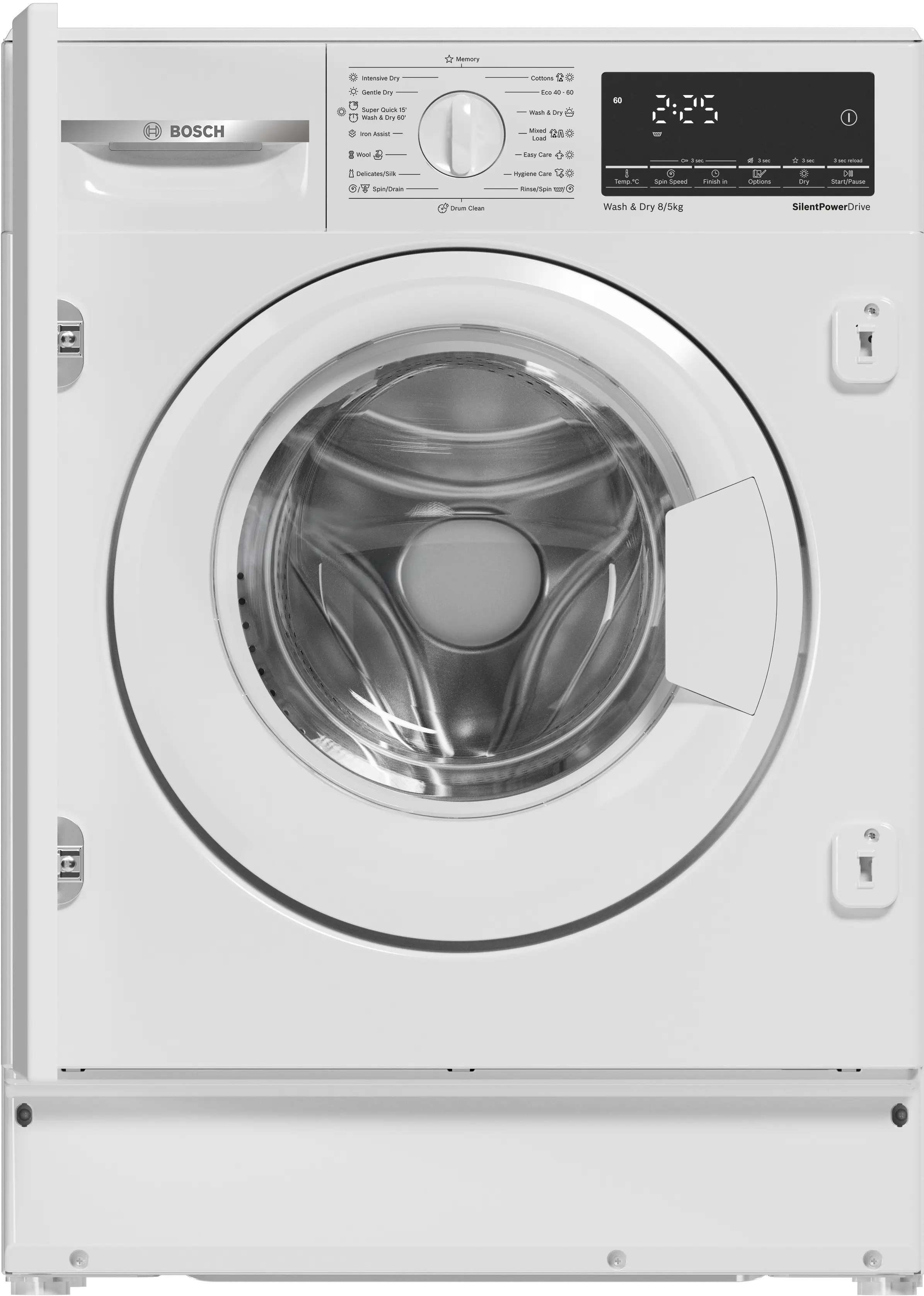 Masini de spalat rufe cu uscator - Mașină de spălat rufe cu uscător Bosch Seria 6 WKD28490EU, 8/5 kg, 1400 rpm, încorporabilă