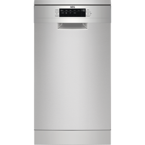 Electrocasnice - Masina de spalat vase AEG FFB73527ZM, 10 seturi, 9 programe, Motor Inverter, Clasa D, AirDry, Pro Clean, Afisaj digital, Inox