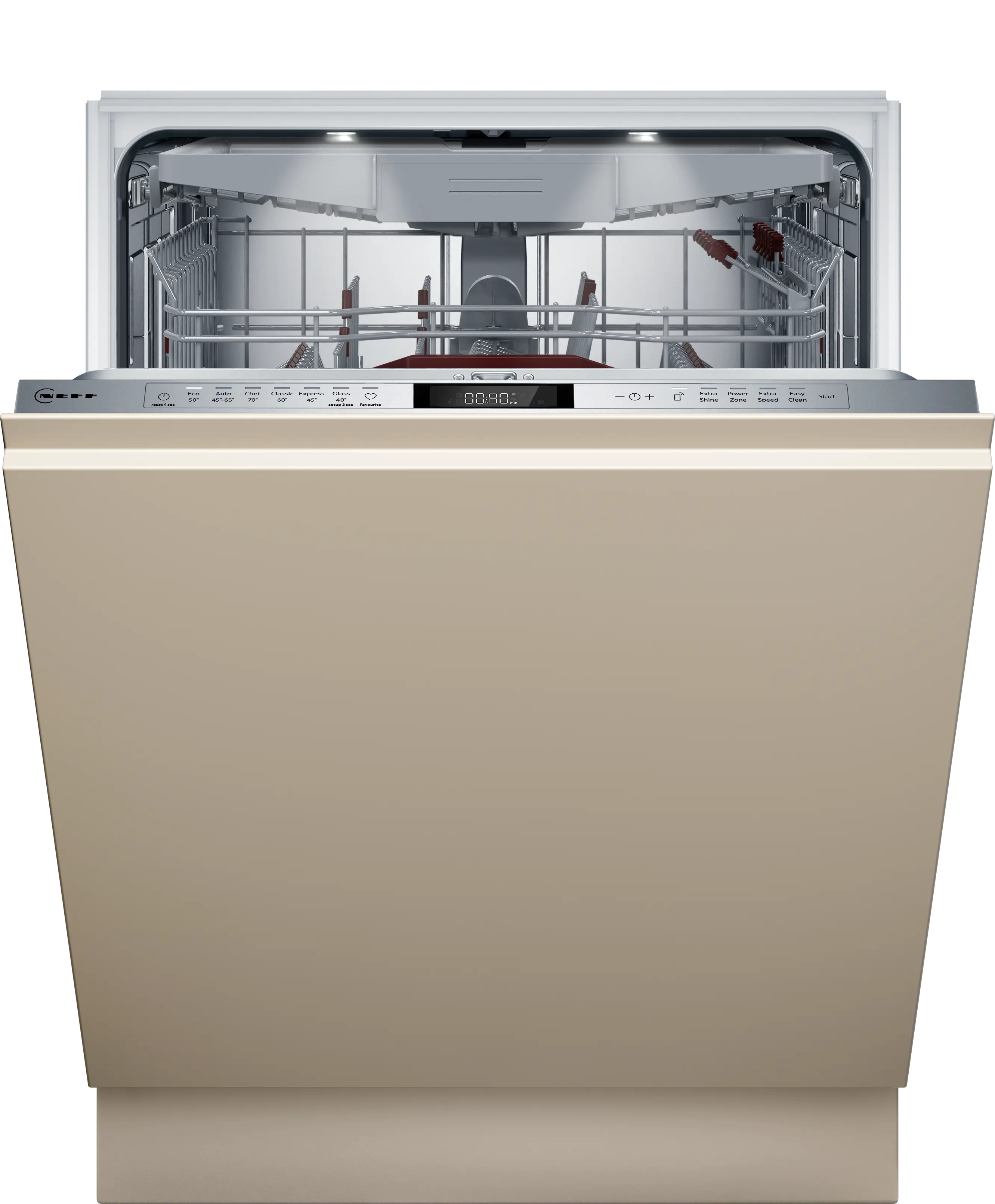 Electrocasnice - Mașină de spălat vase complet incorporabilă NEFF N70 S157ZCX18E, 60 cm, 14 seturi, Zeolith® Drying, Home Connect, 40 dB, clasa energetică B