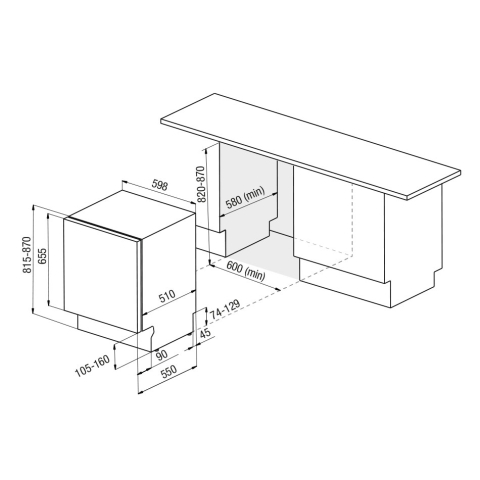 Mașină de spălat vase Pando PLB-7161, 60 cm, 14 seturi, usa glisabila [2]
