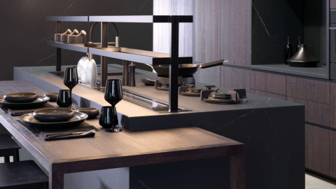 Bucatarie Dark Premium – Xtone Liem Black Nature & Roble Noche [1]