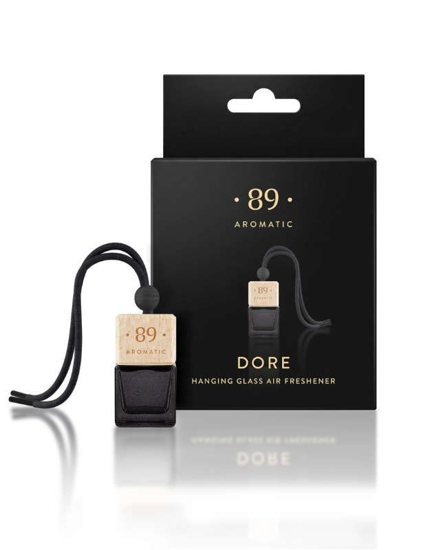 Aromatic 89 - Odorizant auto Aromatic 89 cu flacon de sticlă, 8 ml, capac din lemn, până la 90 de zile, 25 de arome