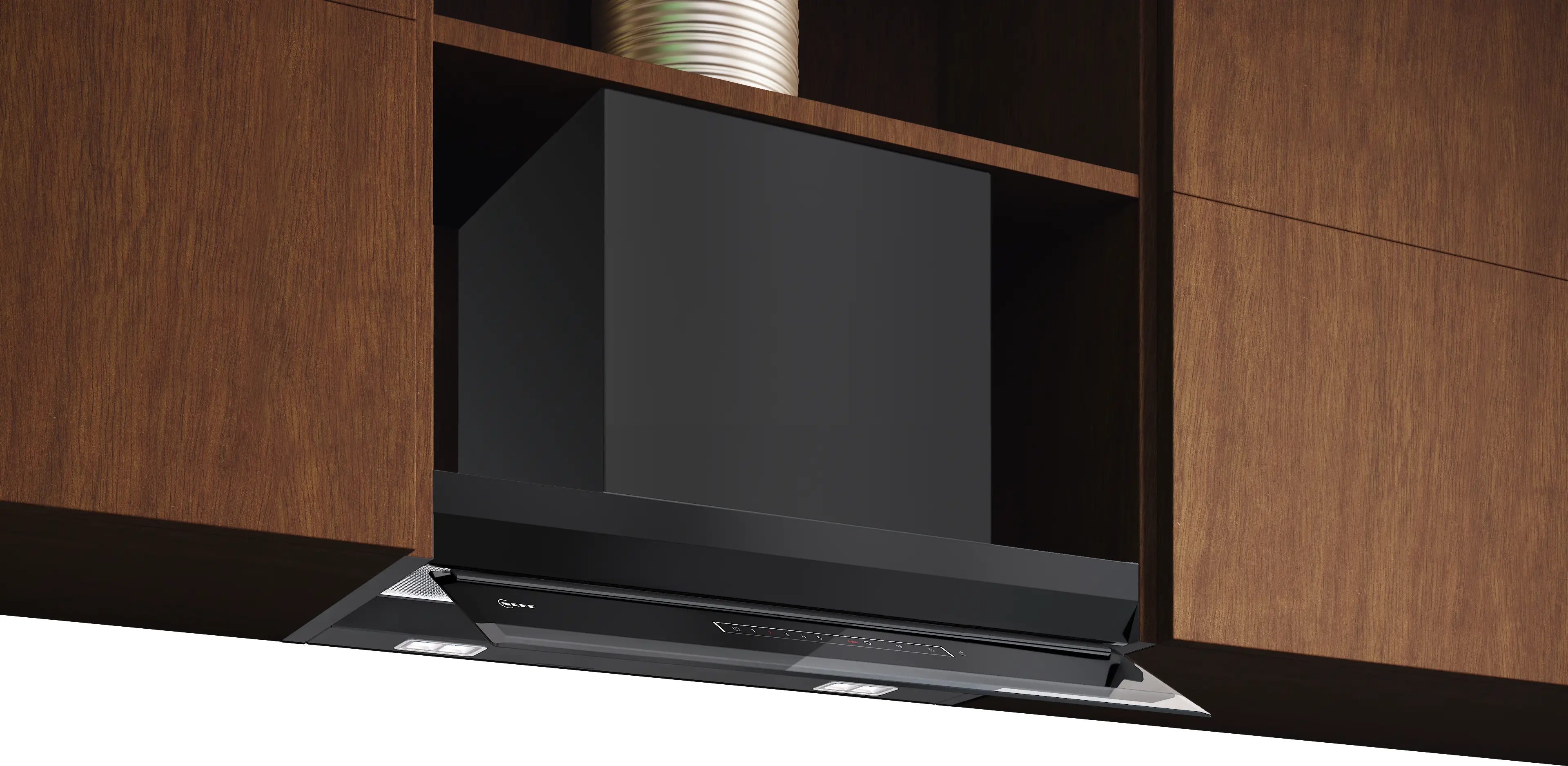 Hote incorporabile - Hotă incorporabilă NEFF D69XET2S5 N70, 60 cm, 426 m³/h, 3 trepte, LED, negru