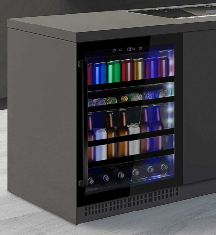 Electrocasnice - PANDO PFMB 60 CRR  Drink Cooling Center , 125 l, iluminare LED , sticla neagra