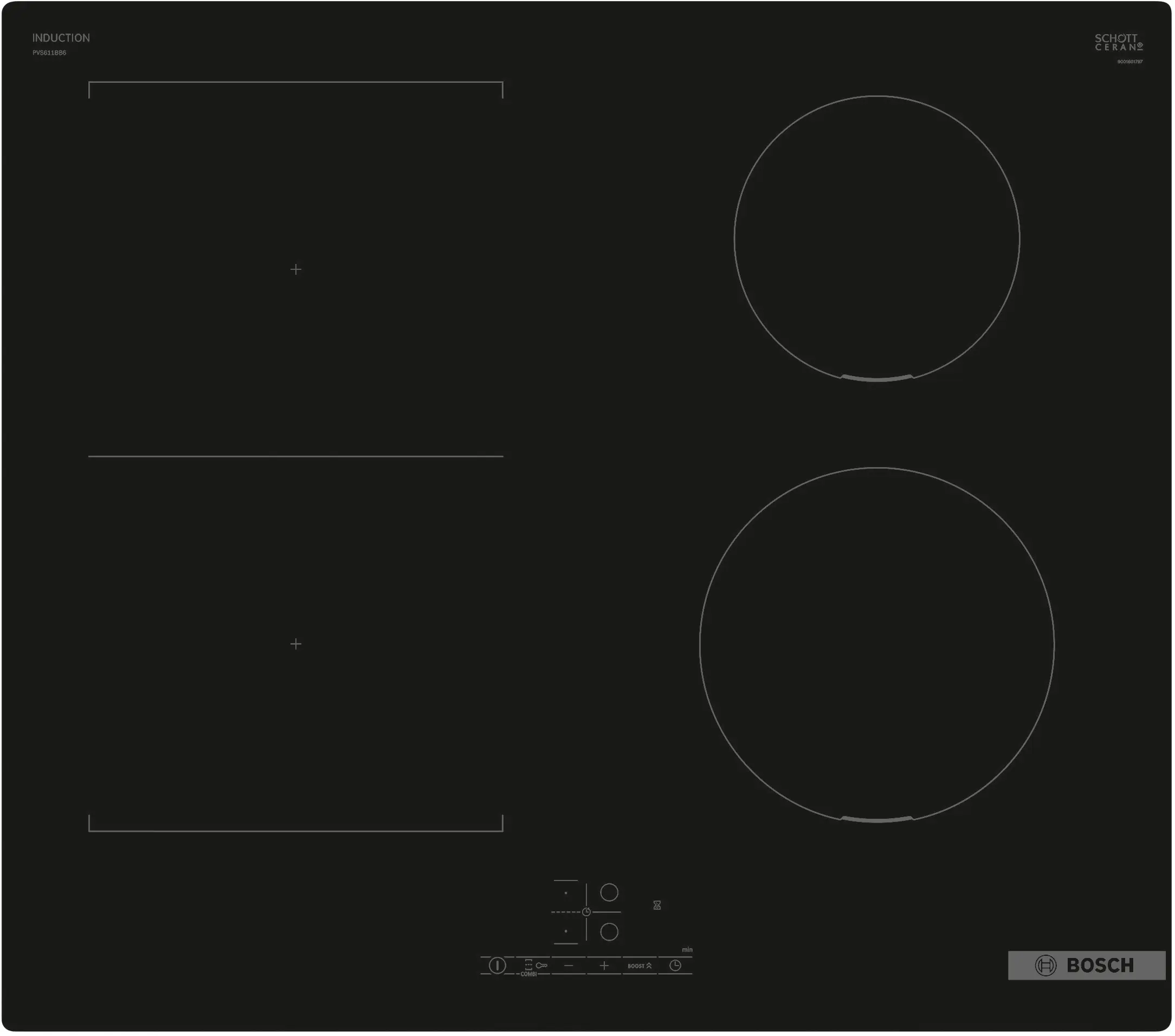 Electrocasnice - Plita cu inductie Bosch Seria 4, 60 cm, surface mount without frame