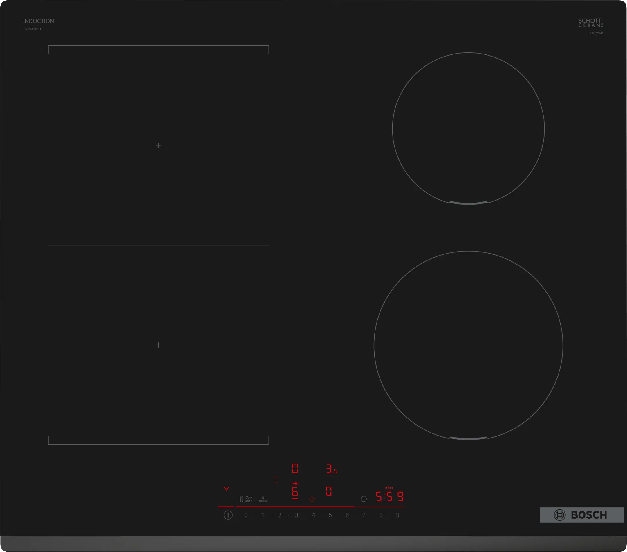 Electrocasnice - Plita cu inductie Bosch Seria 6, 60 cm, surface mount without frame