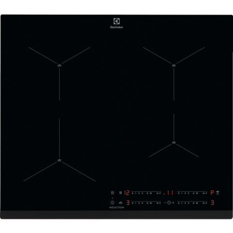 Electrocasnice - Plită cu inducție Electrolux EIS62443, incorporabilă, 60 cm, 4 zone de gătit, SenseBoil®, Hob2Hood®, PowerBoost®, control tactil, negru