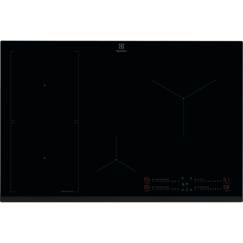 Electrocasnice - Plită cu inducție Electrolux EIS87453, incorporabilă, 80 cm, 4 zone de gătit, SenseBoil & Fry, Hob2Hood®, PowerBoost, funcție Bridge, control tactil, negru