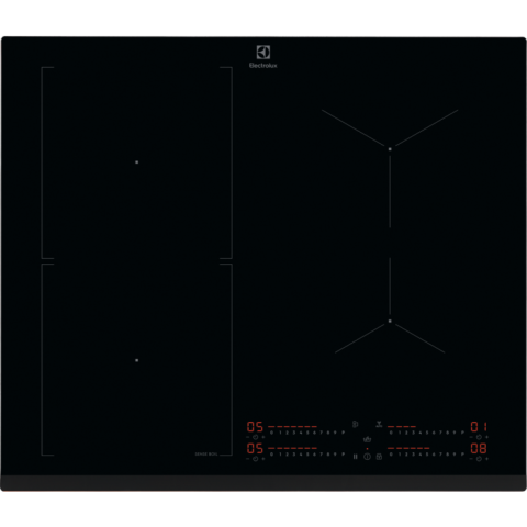Plite incorporabile - Plită cu inducție Electrolux Y62IS453, incorporabilă, 60 cm, 4 zone de gătit, SenseBoil®, Hob2Hood®, PowerBoost®, funcție punte, control tactil, negru