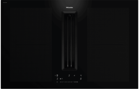 Electrocasnice - Plită cu inducție Miele BlackPerfection KMDA 7676-1 FL, lățime 80 cm, neagră, cu ventilație