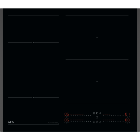 Plite incorporabile - Plita incorpolabila AEG TI64IG00FB, inductie , 4 zone de gatit, Timer electronic, Flexi Bridge, Conectivitate hota, Booster, Functie Punte, 60 cm