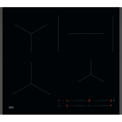 Electrocasnice - Plita incorpolabila AEG TO64IC00FB, inductie , 4 zone de gatit, Timer electronic, Conectivitate hota, Booster, Functie pauza, 60 cm, Negru