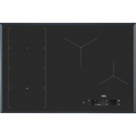 Plite inductie - Plita incorporabila AEG IAE84851FB, Inductie, 4 zone de gatit, Touch control, Timer, Booster, Conectivitate hota, 80 cm, Negru