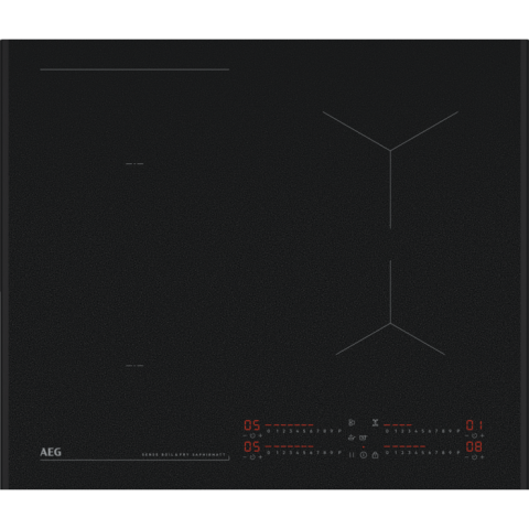 Plite inductie - Plita incorporabila cu inductie AEG NII64B30AZ, 60 cm, Hob2Hood, Sense Boil & Fry, Functie punte, SaphirMatt