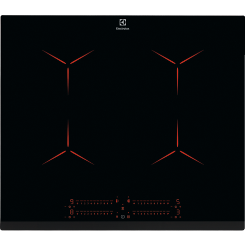 Plite inductie - Plita incorporabila Electrolux EIP6446, Inductie, 4 zone de gatit, Touch control, Booster, Timer, Conectivitate hota, 60 cm