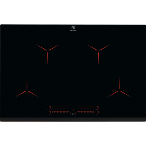 Plite inductie - Plita incorporabila Electrolux EIP8146, Inductie, 4 zone de gatit, Touch control, Timer, Booster, Oprire automata, Conectivitate hota, 78 cm, Negru