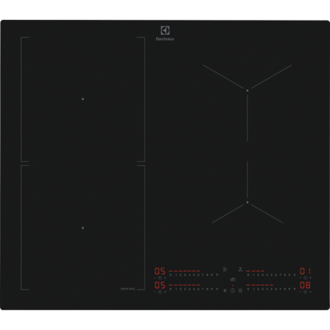 Electrocasnice - Plita incorporabilă Electrolux EIS62453 – Plită cu inducție 60 cm SaphirMatt® SenseBoil®, 4 zone de gătit, Hob2Hood® & PowerBoost, Control tactil, Negru