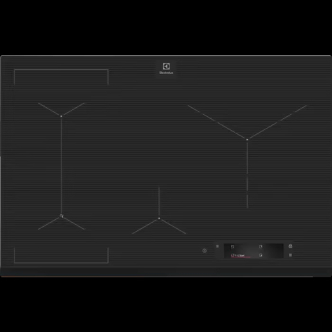 Electrocasnice - Plita incorporabilă Electrolux EIS84486 – Plită cu inducție 80 cm SenseFry® 700, 4 zone de gătit, Hob2Hood®, Bridge, Control tactil color & Timer, Gri închis