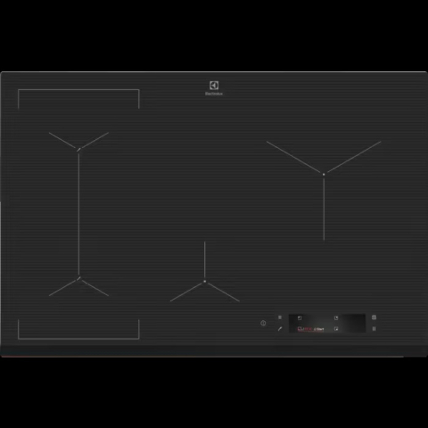 Electrocasnice - Plita incorporabilă Electrolux EIS8648 – Plită cu inducție SensePro® 900 80 cm, 4 zone de gătit, Hob2Hood®, Bridge & Senzor temperatură wireless, Control tactil colorat, Gri
