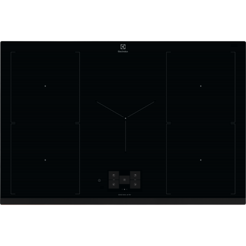 Electrocasnice - Plita incorporabilă Electrolux EIS87583 – Plită cu inducție 80 cm Serie 800 Sense Boil+Fry, 5 zone de gătit, Bridge & Hob2Hood, Control tactil CookSmart, Negru