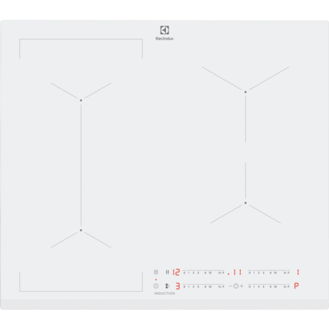 Electrocasnice - Plita incorporabilă Electrolux EIV63440BW2 – Plită cu inducție 60 cm Bridge, 4 zone de gătit, Control tactil, PowerBoost, Cronometru & Blocare copii, Alb