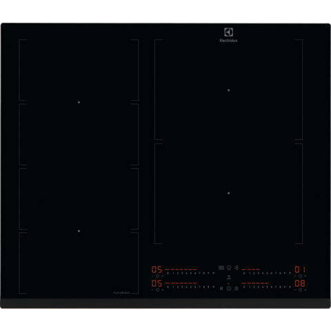 Aparate de gatit - Plita incorporabila Electrolux EIV64453, Inductie, 4 zone de gatit, Booster, Control touch, Timer, Conectivitate hota, 60 cm