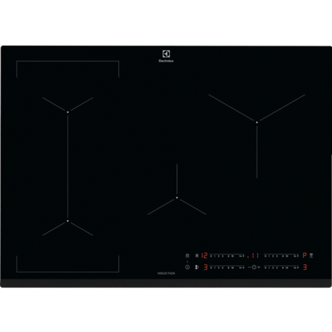 Electrocasnice - Plita incorporabilă Electrolux EIV734 – Plită cu inducție 71 cm, 4 zone de gătit, Touch Control, Hob2Hood & funcție Bridge, Negru