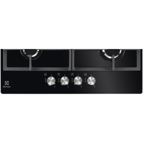 Plita incorporabila Electrolux KGG6426K, Gaz, 4 zone de gatit, Aprindere electrica, Gratare fonta, Gratare fonta, 60 cm, Sticla neagra Electrolux Vezi toate produsele [1]