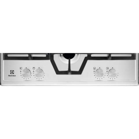 Plita incorporabila Electrolux KGS64562SX, Gaz, 4 arzatoare, Arzator Wok. Aprindere electrica integrata, Dispozitiv siguranta, Gratare fonta, 60 cm, Inox [1]