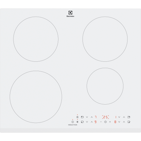 Electrocasnice - Plita incorporabilă Electrolux LIR60430BW – Plită cu inducție 60 cm, 4 zone de gătit cu PowerBoost & cronometru, Control tactil, Blocare copii, Alb