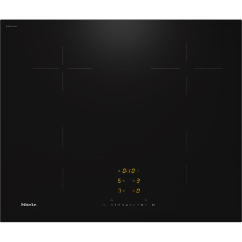Plite inductie - Plita incorporabila MIELE KM 7361 FL, Inductie, 4 arzatoare, Touch control, negru