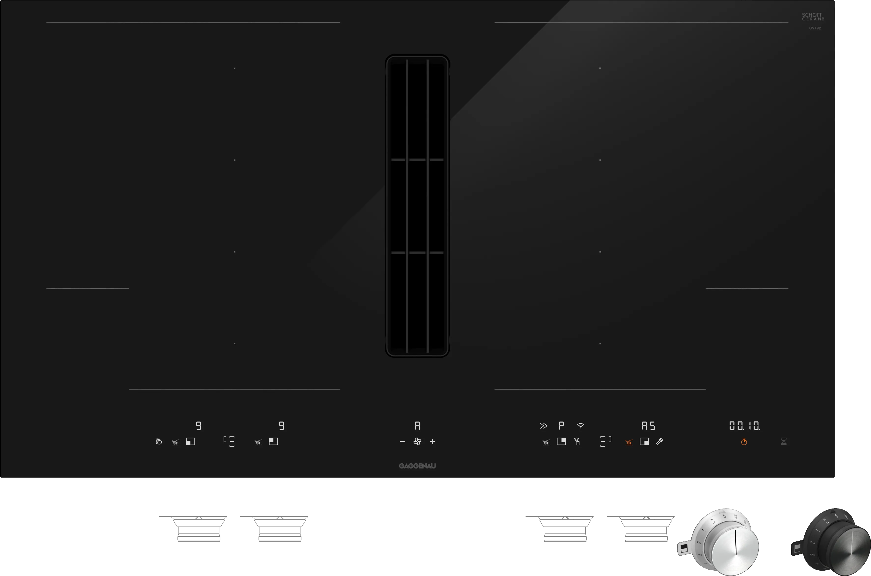 Electrocasnice - Plita inductie cu hota integrata Gaggenau CV492105
