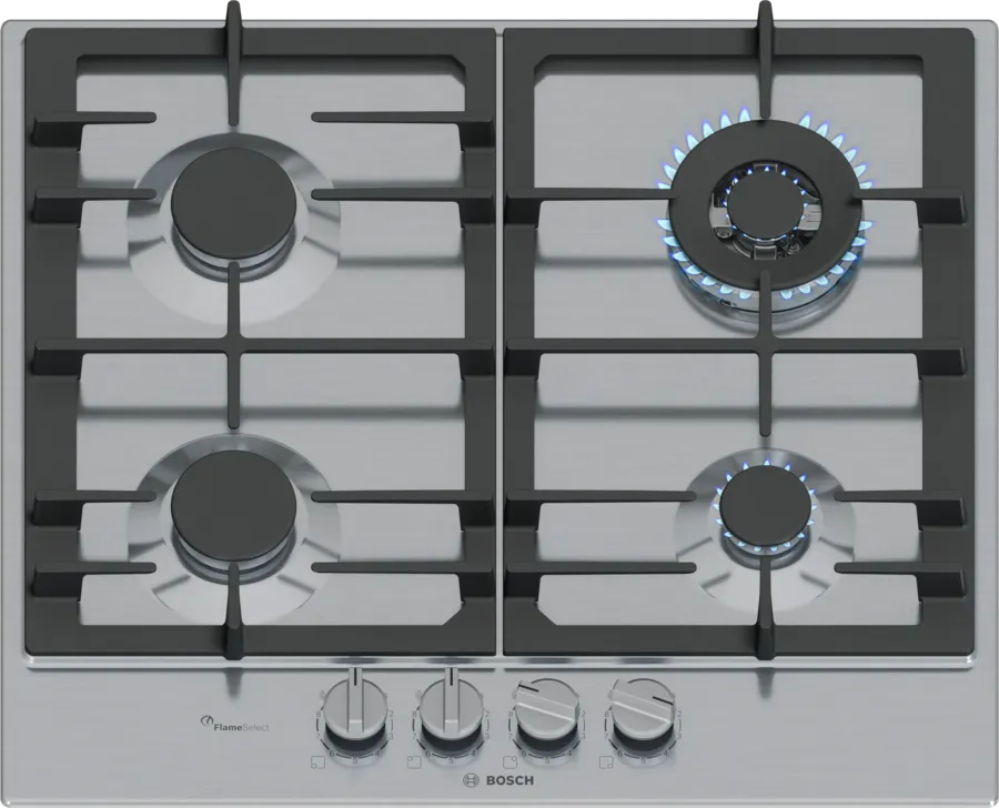 Electrocasnice - Plita pe gaz Bosch Seria 6, 60 cm, Inox