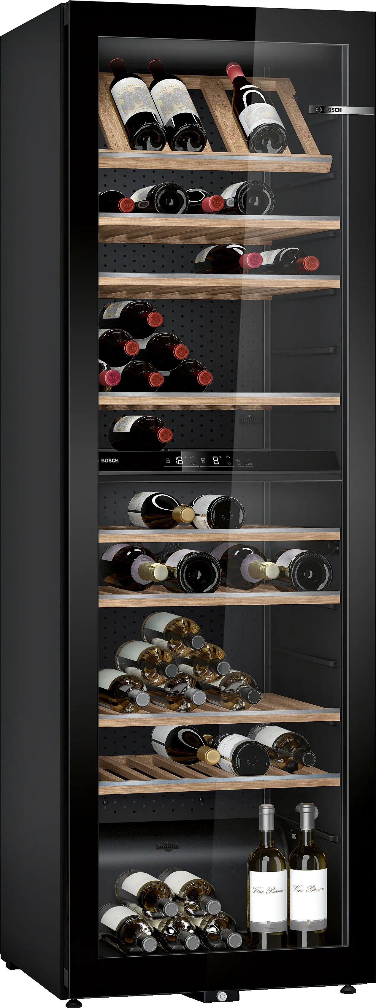 Aparate frigorifice - Răcitor de vin independent 186 x 60 cm, Bosch Seria 6, Negru