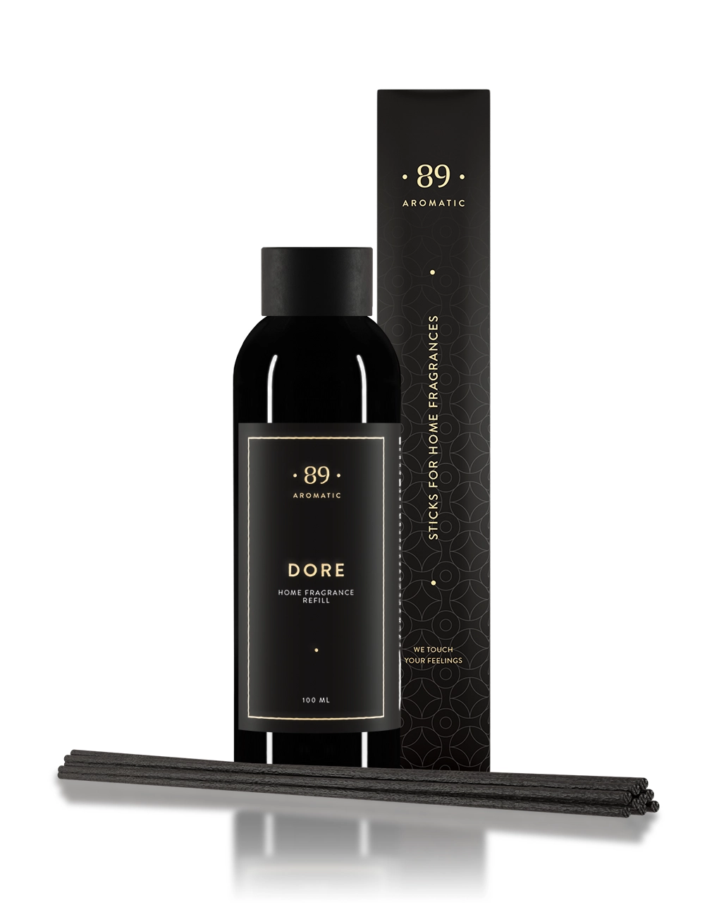 Rezerve pentru difuzoare - Rezervă parfum pentru difuzor cu bețișoare Aromatic 89, 100 ml sau 250 ml, cu bețișoare noi, 25 de arome