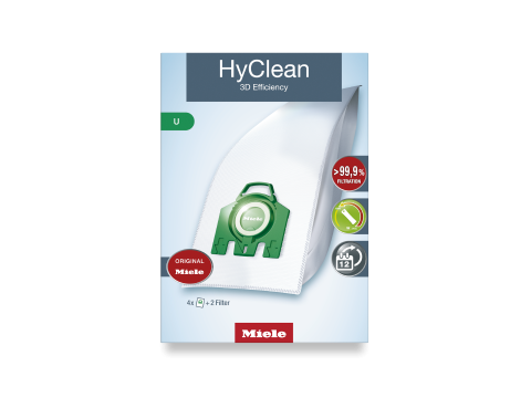 Consumabile & accesorii - Saci de aspirator Miele U HyClean 3D, pachet cu 4 bucăți