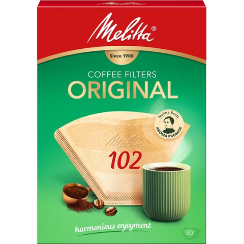 Consumabile & accesorii espressoare - Saci filtranti original Melitta®, 102 ®, 80 bucăți, maro