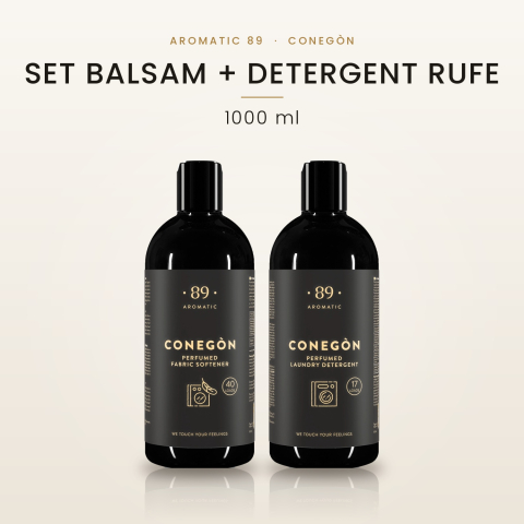 Produse de curățenie - Set balsam + detergent rufe parfumat Aromatic 89 Conegòn, 2 x 1000 ml