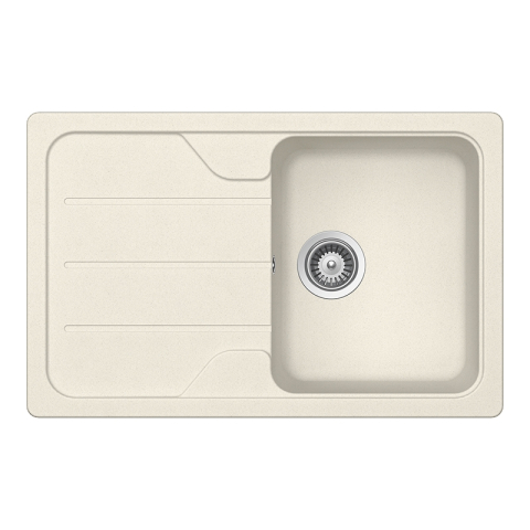 Set chiuveta bucatarie Schock Formhaus D-100S 780 x 500 mm Cristalite Vanilla, bej deschis si baterie bucatarie Schock Prima Inox Periat [2]