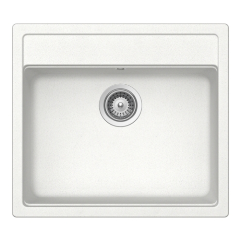 Set chiuveta bucatarie Schock Nemo N-100 570 x 510 mm Cristalite Alpina, alb si baterie bucatarie Schock Prima Inox Periat [1]