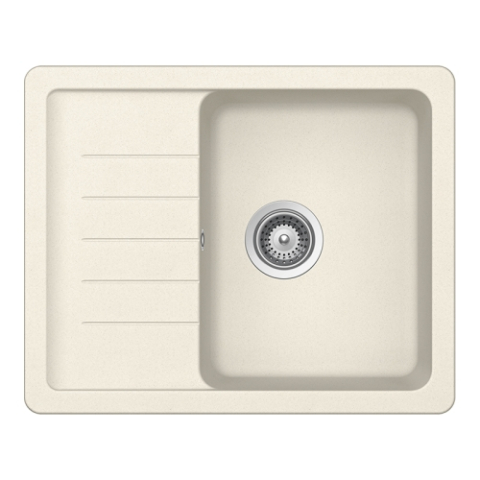 Set chiuveta bucatarie Schock Pinedo D-100XS 620 x 500 mm Cristalite Vanilla, bej deschis si baterie bucatarie Schock Prima Inox Periat [1]