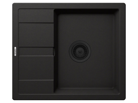 Set chiuveta bucatarie Schock Ronda D-100 580 x 500 mm Cristalite Nero cu parti vizibile negru si baterie bucatarie Schock Prima negru [1]