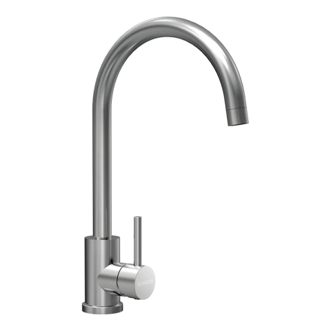 Set chiuveta bucatarie Schock Ronda D-100L 650 x 500 mm Cristalite Croma, gri si baterie bucatarie Schock Prima Inox Periat [2]