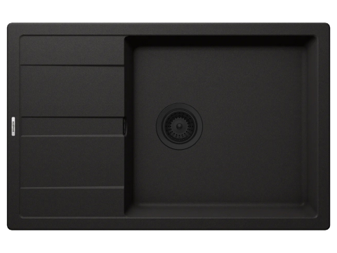 Set chiuveta bucatarie Schock Ronda D-100L 650 x 500 mm Cristalite Nero cu parti vizibile negru si baterie bucatarie Schock Prima negru [1]