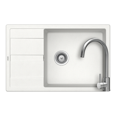 Chiuvete & Baterii - Set chiuveta bucatarie Schock Ronda D-100XL 780 x 500 mm Cristalite Alpina, alb si baterie bucatarie Schock Prima Inox Periat