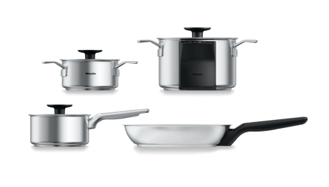 Consumabile & accesorii - Set de vase Miele KMTS 8604, 4 bucăți, clasice și M Sense, pentru plite cu inducție compatibile M Sense