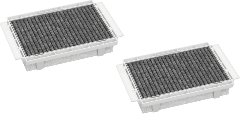 Consumabile & accesorii hote - Set filtre AirClean cu cărbune activ Miele DKFS 31-P, 2 bucăți cu cadru, pentru hote DAS 2x20, 4x20 și 4x30
