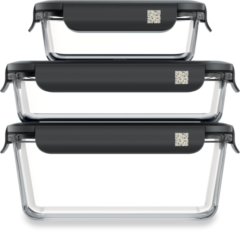 Consumabile & accesorii frigidere - Set Gourmet Box Miele GaLa-Set, 3 recipiente din sticlă (0,4 l, 1 l și 1,6 l)