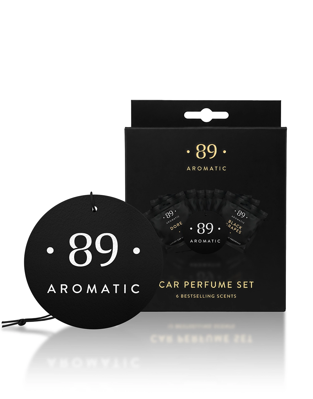 Seturi cadou - Set odorizante auto din carton Aromatic 89, cele mai vândute arome, 6 sau 12 bucăți